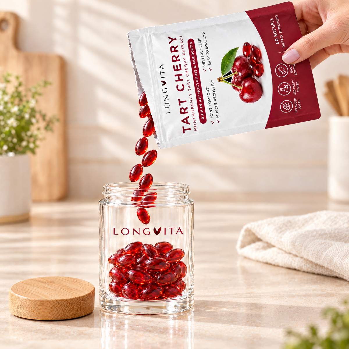 LongVita® Bamboo Lid Glass Jar